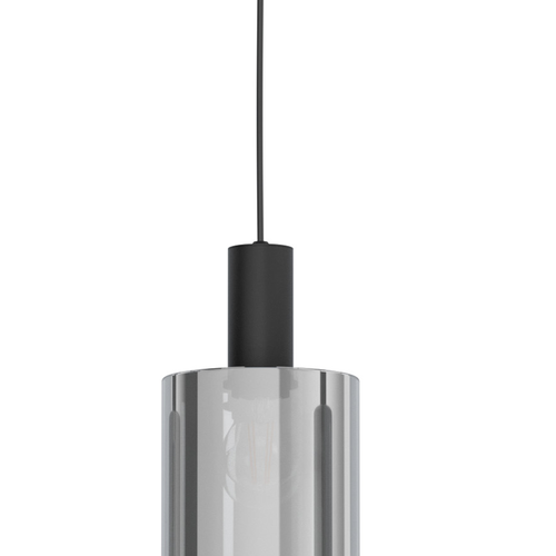 EGLO hanglamp Gorosiba - e27 - 85 cm - rookglas - zwart - vtwonen shop