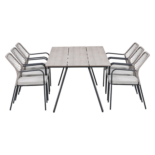 Garden Impressions Tuinset Ross 7-delig - Braga tuintafel 220x100 cm
