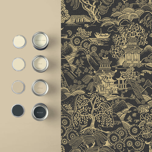 Graham & Brown Vliesbehang - Basuto Black Gold - 10mx53cm - vtwonen shop