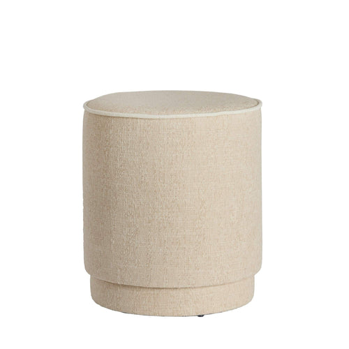 Light & Living poef Rosin - bruin - Ø40cm