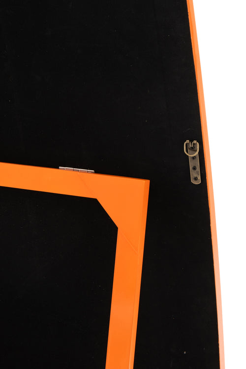 J-Line spiegel Rechthoek - polyresin - hout - oranje