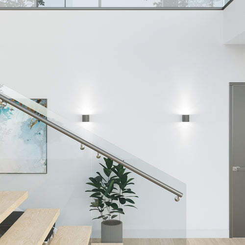 Sollux Lighting Wandlamp ORBIS 1 antraciet - 10x12x10cm
