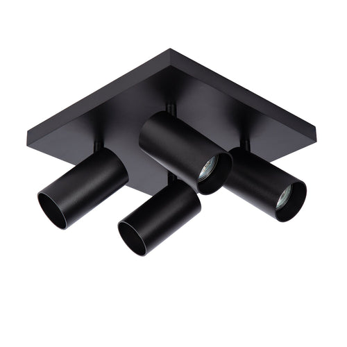 Atmooz plafondlamp Era 4 - zwart - Ø 26 x H 12 cm - GU10