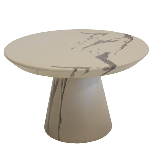 DÉJA Living Salontafel Flen Rond - Marmerlook - 60x60x38cm - vtwonen shop