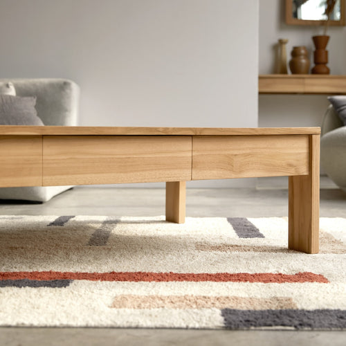 Tikamoon Massief teakhouten salontafel - Naturel