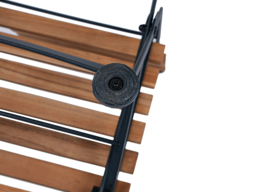 MaximaVida inklapbare tuinstoel Toscana met armleuning zwart 2 stuks - 100% FSC excellent acacia - vtwonen shop