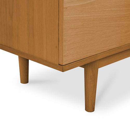 Furnhouse 4-deurs dressoir Kerteminde - Natuurlijk eikenhout - MDF, eikenfineer - 45x213x80