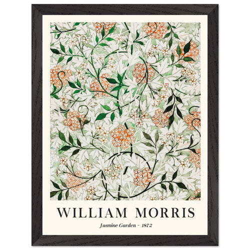 Artfulprints Poster met Lijst William Morris - Jasmine garden   - 30x40 cm - Groen