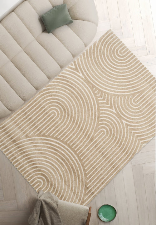 AFK Living vloerkleed Groove - reliëfeffect - kastanje - 160 x 230 cm - vtwonen shop