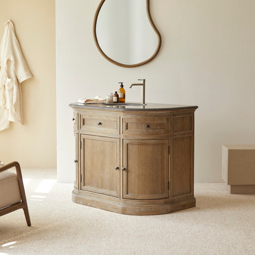 Tikamoon Badkamermeubel in eiken en steen 110 cm - Naturel - vtwonen shop