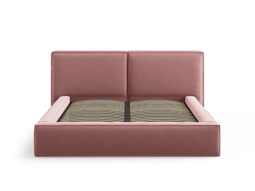 Micadoni Opbergbed met hoofdeinde Jodie 160x200cm, flueel, roze - 228x214x108cm