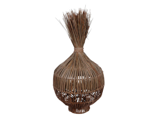 Furnilux Hanglamp van mendonggras  – Handgemaakt, Duurzaam & Sfeervol - Buik 36cm - Bodem - 15cm- Hoogte 75cm - vtwonen shop