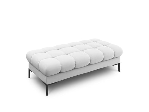 Cosmopolitan Design Bank Bali 2-zits, structurele stof, lichtgrijs - 62x133x40cm
