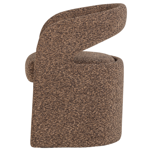 WOOOD eetkamerstoel grove Lanor - Bouclé - Bruin - 76x58x57