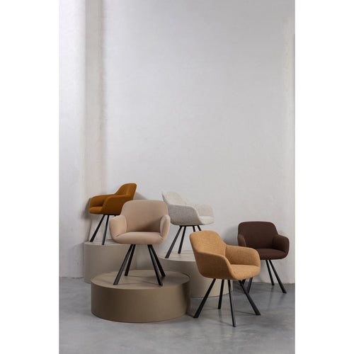 WOOOD eetkamerstoelen Juno - Mesh - Epresso - Set van 6