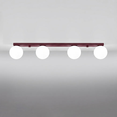 Sollux Lighting Plafondlamp YOLI 4 bordeaux - 88x12x14,5cm