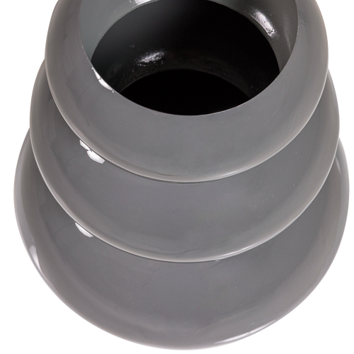 WOOOD vaas Tera - Metaal - Hoogglans Lichtgrijs - 35x28x28