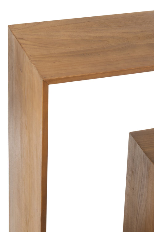 J-Line wandrek Kubus 2p - hout - bruin