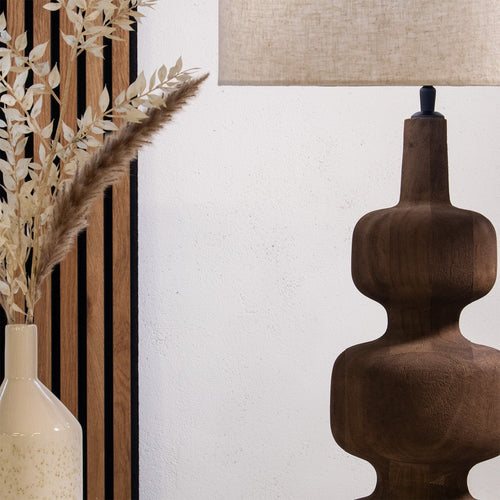 Giga Meubel Tafellamp Andrea - Bruin/Beige