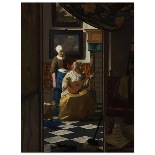 Artfulprints  Johannes Vermeer - De liefdesbrief   poster 30x40 cm - vtwonen shop