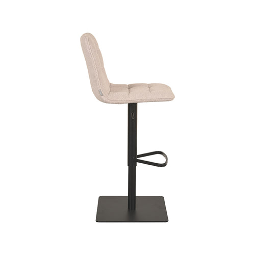 LABEL51 Barkruk Juul - Wit Bouclé - Zithoogte 52–80cm