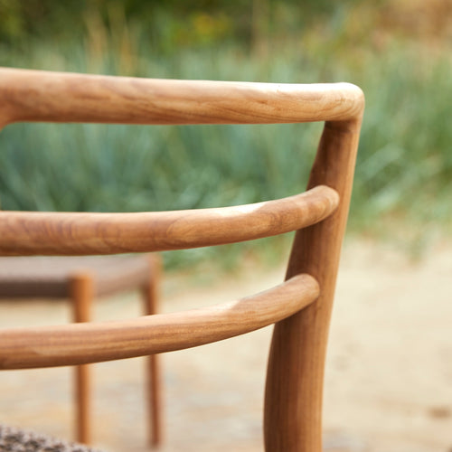 Tikamoon Tuinstoel van massief teak en touw - Naturel