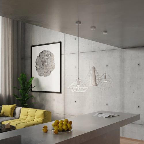 Sollux Lighting Hanglamp UMBERTO wit - 32x32x120cm