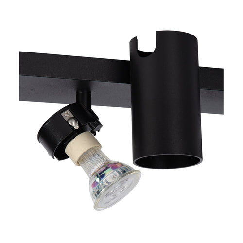 Atmooz plafondlamp Era 5 - zwart - 120 x 7 x H 10 cm - GU10