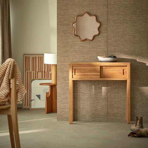 Tikamoon Massief teakhouten console 80 cm - Naturel