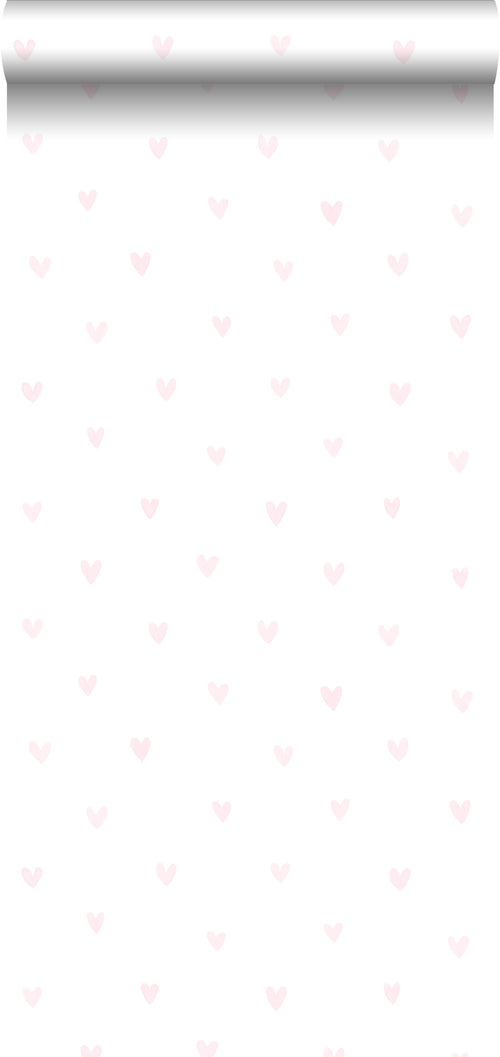 Walls4You behang confetti hartjes licht roze - 53 cm x 10.05 m - 935300
