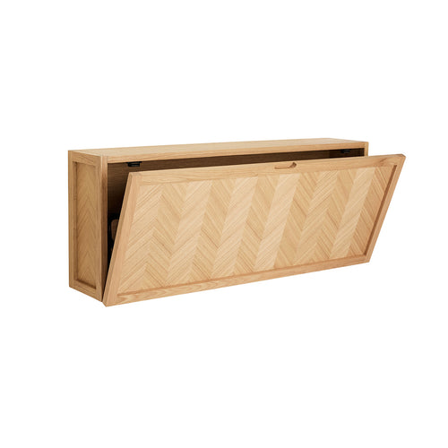 Hübsch schoenenkast Herringbone - mdf/eikenfineer/eikenhout - 100x25xh40cm
