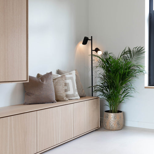 Atmooz vloerlamp Kisoro - zwart - Ø 33 x H 144 cm - G9