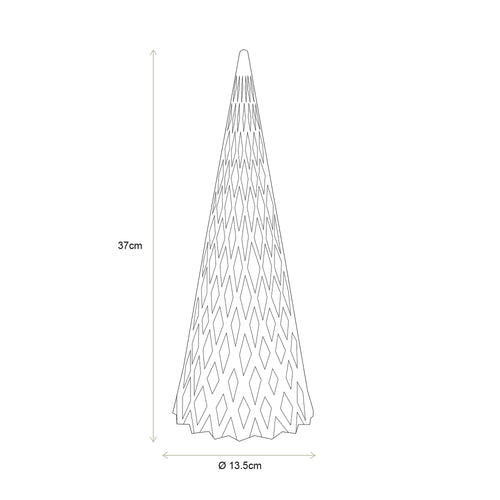 vtwonen Decoratie Kerst Beeld Diamant - Porselein - 13.5x37cm - vtwonen shop
