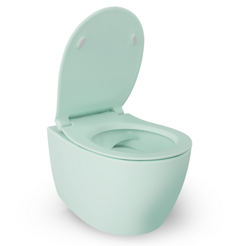 Isvea Wc Toilet Badkamer Hangend Mint Groen Inclusief Softclose Toiletbril - vtwonen shop