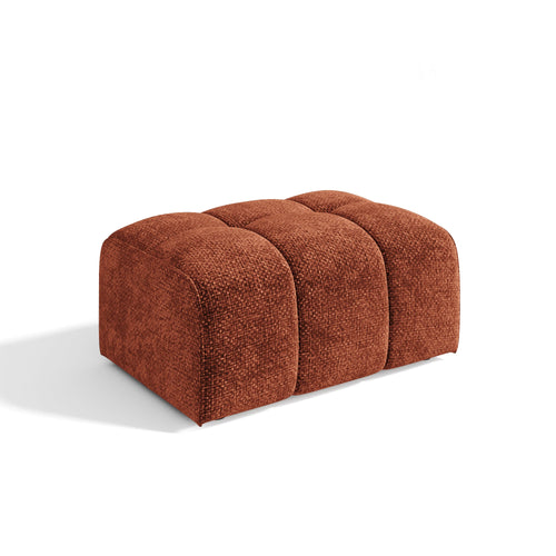 Sia Home - Zitzakken BARI - Chenille fluweel - Terracotta - 82cm