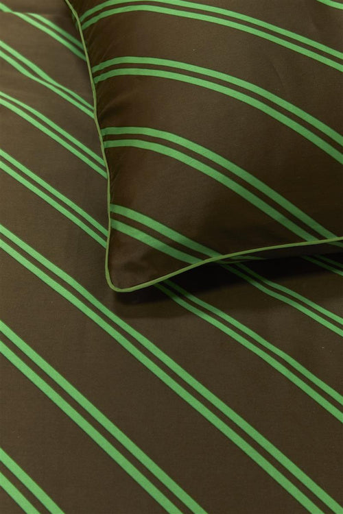 vtwonen dekbedovertrek Diagonal - 240x200/220 cm - groen - vtwonen shop