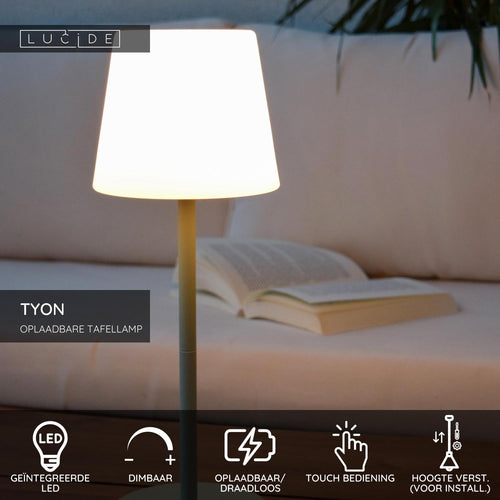 Lucide tafellamp TYON - Geïntegreerde LED - Groen