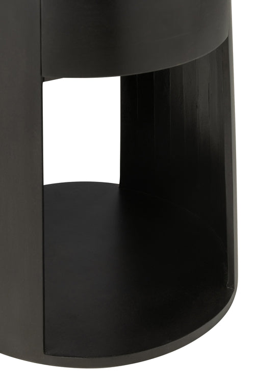 J-Line bijzettafel Drawn - hout/mdf - zwart
