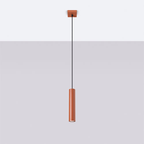 Sollux Lighting Hanglamp LAGOS 1 rood oker - 8x8x118cm