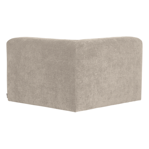 WOOOD hoekelement recht Mojo Base - Ribstof - Ecru - 74x105x105