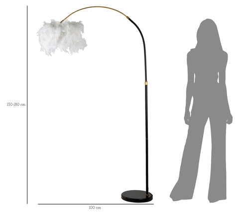 Mauro Ferretti vloerlamp - 100x150-180 cm - wit