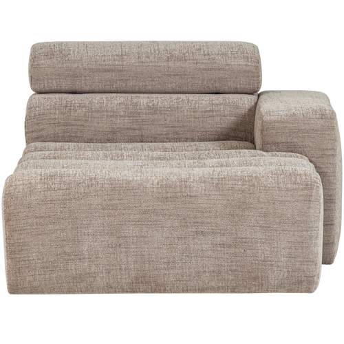 WOOOD chaise longue element arm rechts Novi - Polyester - Naturel Melange - 86x109x173 - vtwonen shop