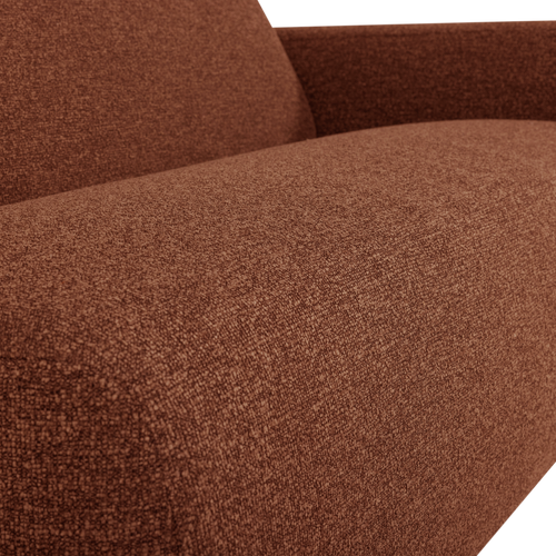WOOOD 2-zits bank arm rechts Mojo Base - Bouclé - Roestbruin - 74x185x97