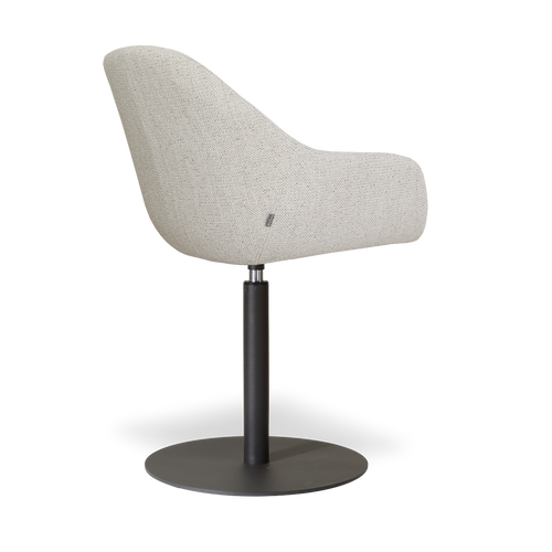 Nolon Niva-Mae tulp eetkamerstoel beige gemêleerd - zwart onderstel