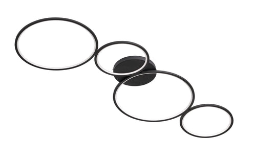 Trio Rondo Plafondlamp - LED Stepdim - 3000K - Zwart