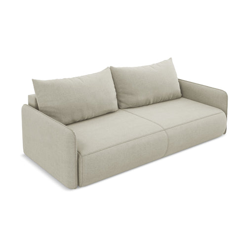 LaMiaSofa 3-zits slaapbank Palermo - textuurstof - lichtbeige - 216x105x86