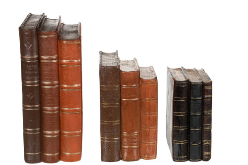 J-Line decoratie Boeken - polyresin - bruin - large