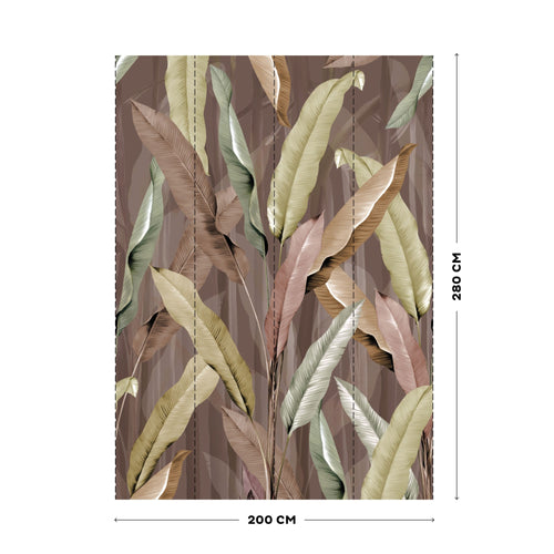 Art for the Home Fotobehang - Leaves Pink - Roze - 280x200cm - vtwonen shop