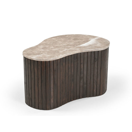 Starfurn Salontafel Nomi - Organisch Hout/Marmer - 70x50x38cm