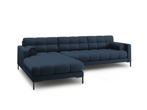 Cosmopolitan Design linker hoekbank Bali 5-zits, structurele stof, blauw - 185x293x75cm